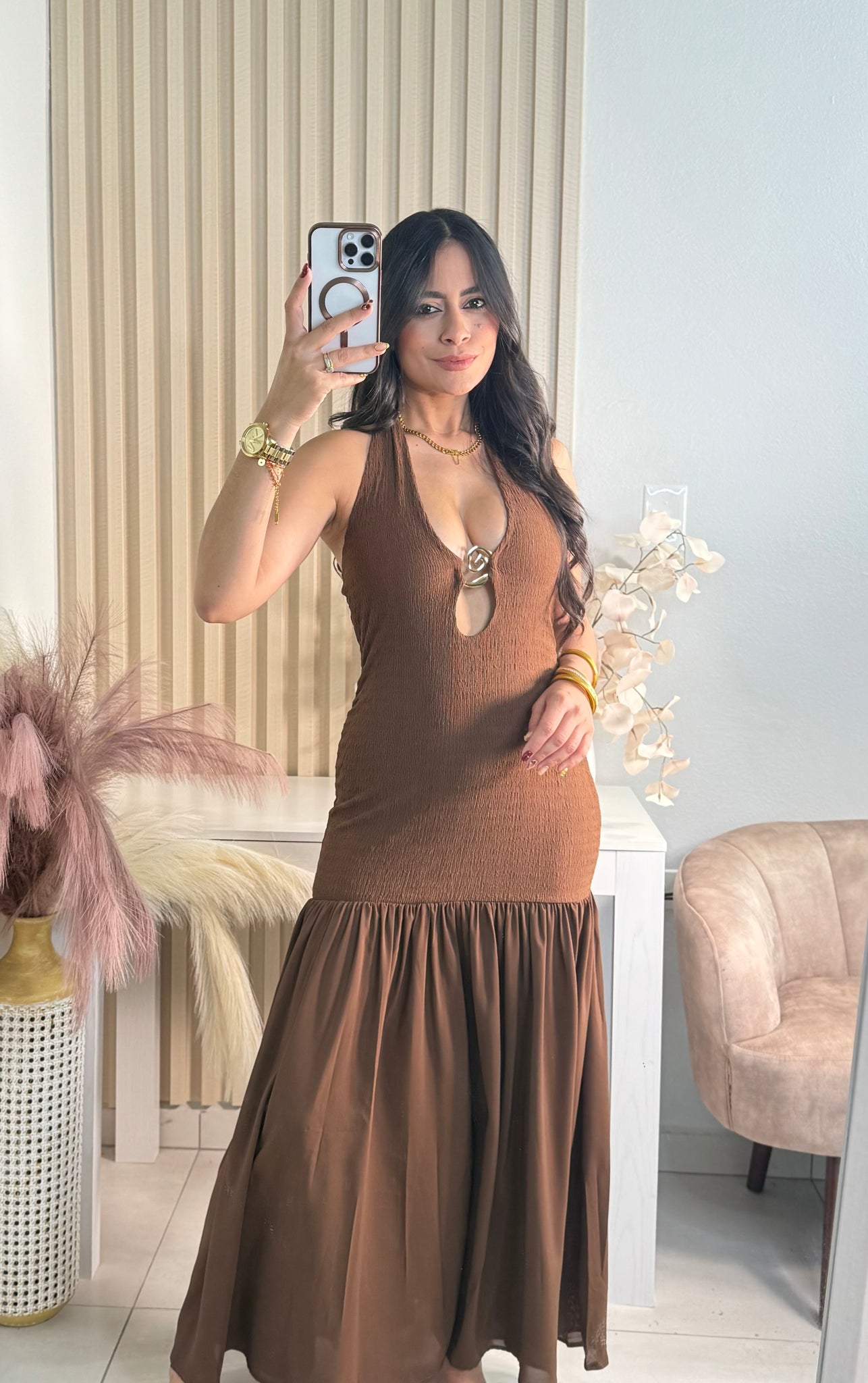 Brown Long Dress