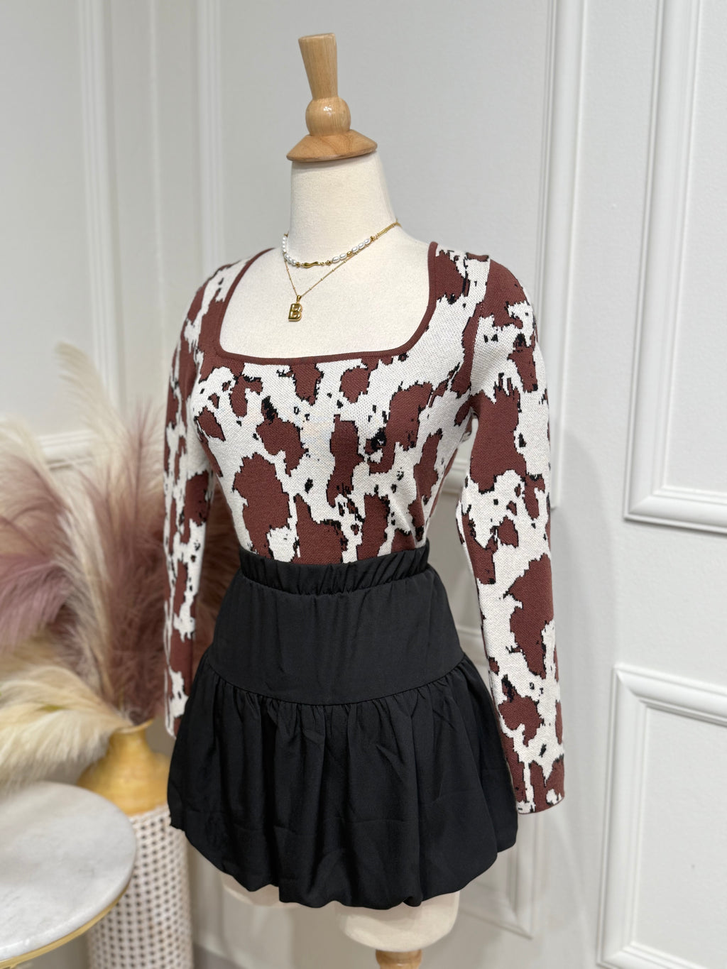 Black Bubble Skort