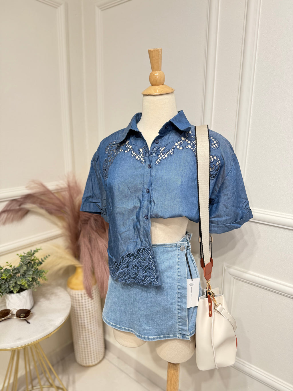 Denim Like Blouse