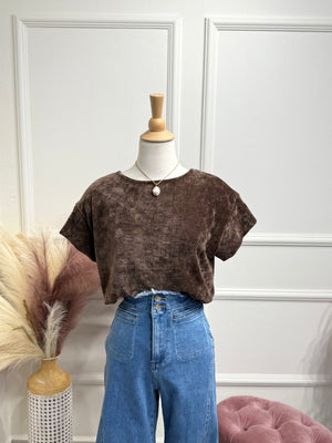 Brown Texture Blouse