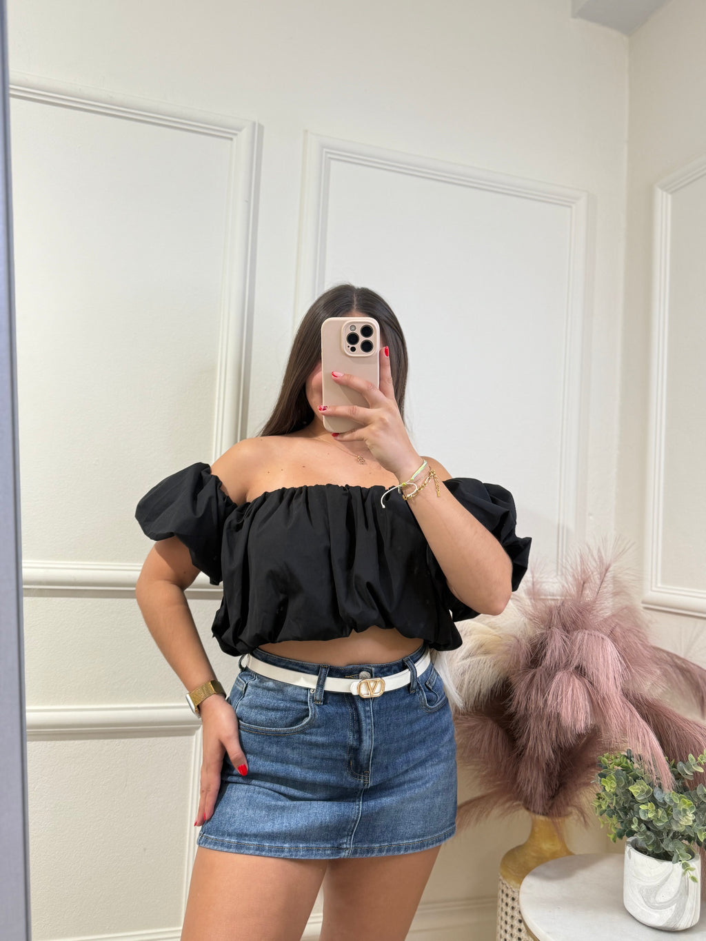 Black Bubble Top