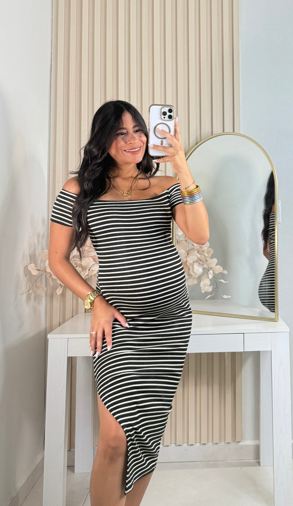 B&W Midi Dress