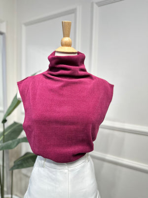 Halter Neck Magenta Blouse