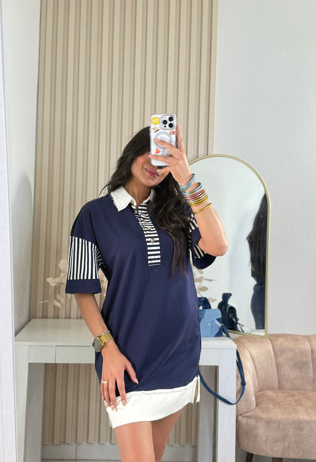 Navy  Dress