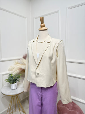 Ivory pearl blazer