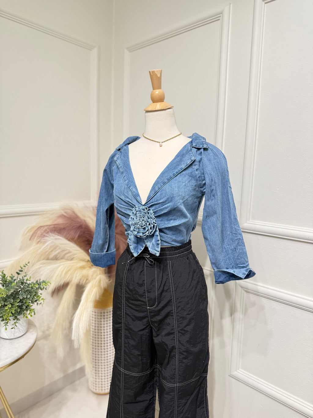 Radiant Denim blouse