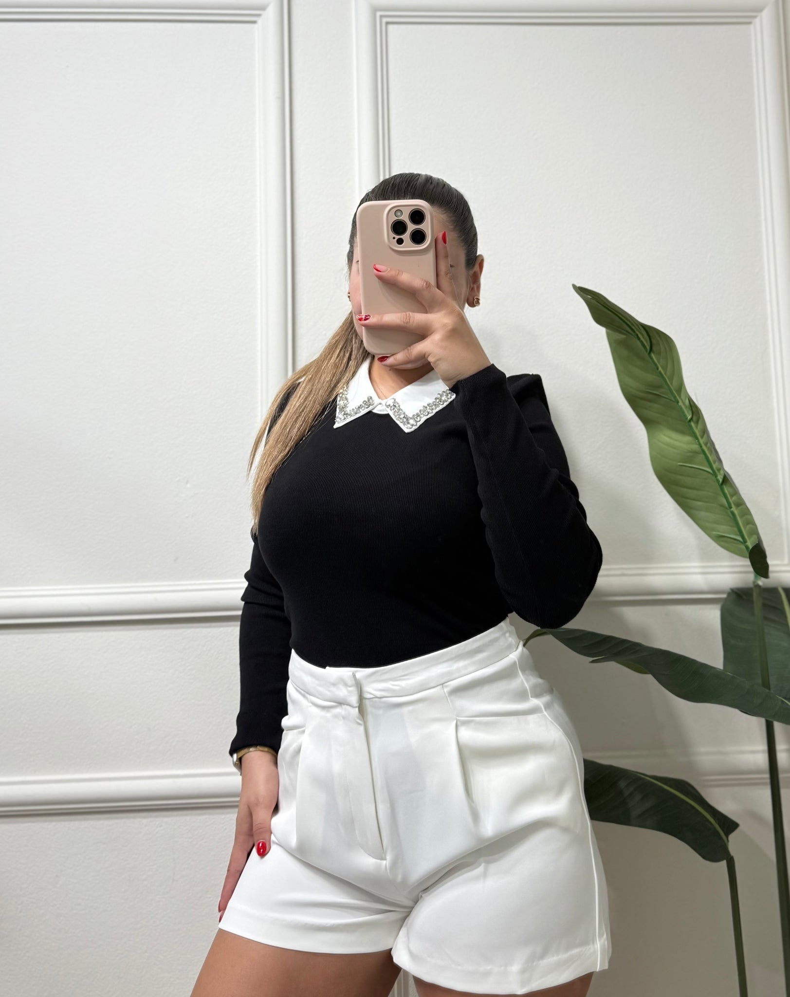 Black & White Blouse