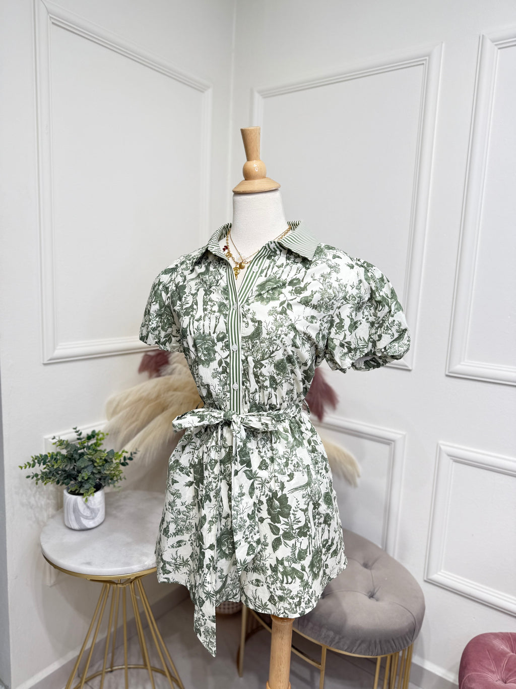 Daisy Romper Green