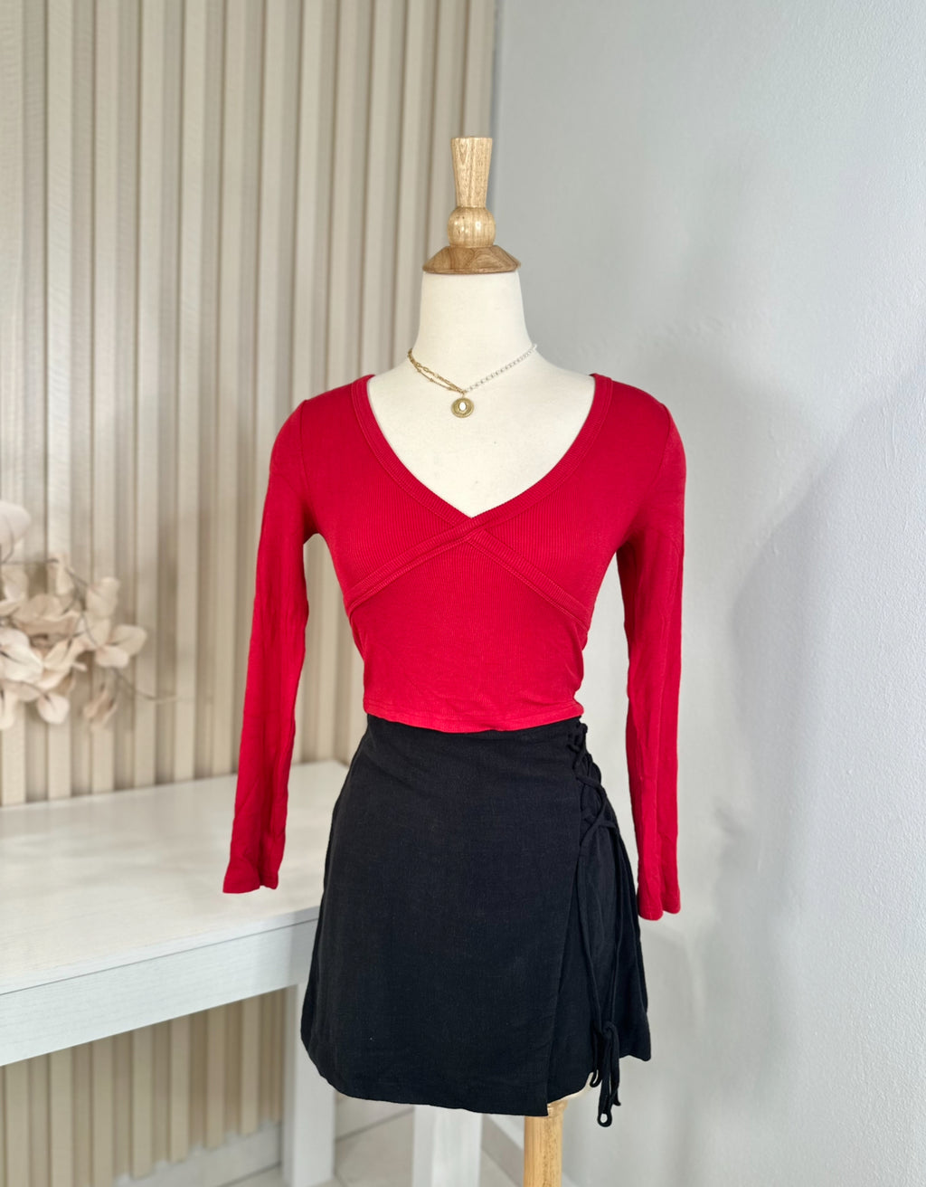 Wine blouse