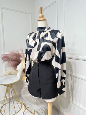 Black & Ivory Blouse