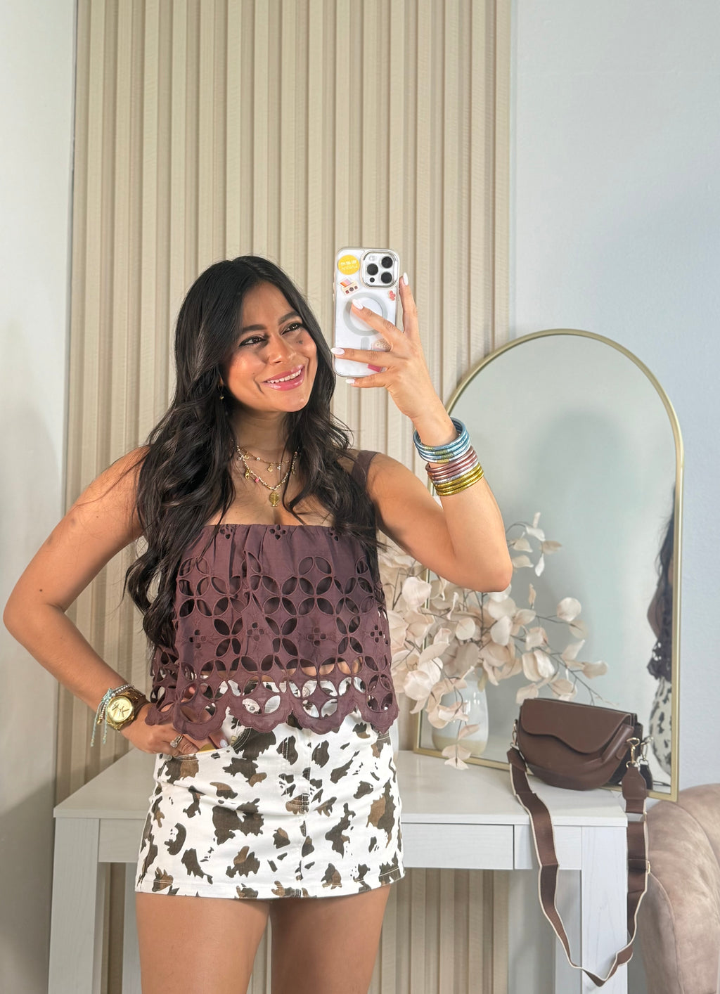 Cow Print Skort