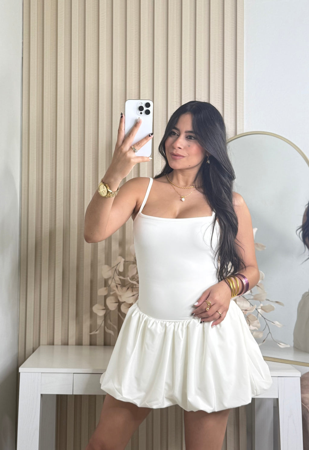 Ivory Balloon Dress wt Short