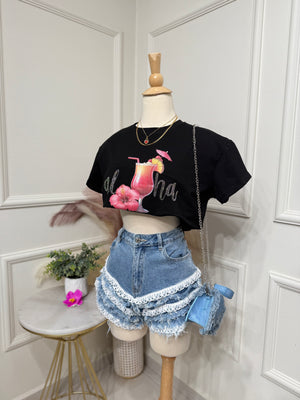 Hibiscus Top Black