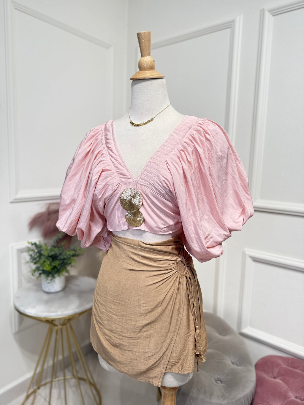 Camel skort