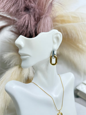 Doubled tone earrings