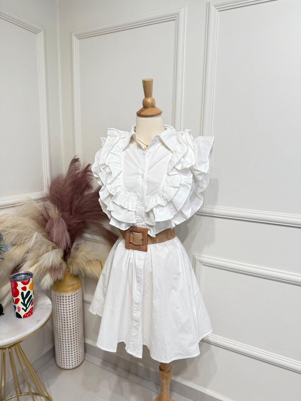 Boho white dress