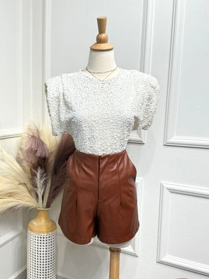 Choco Leather Short