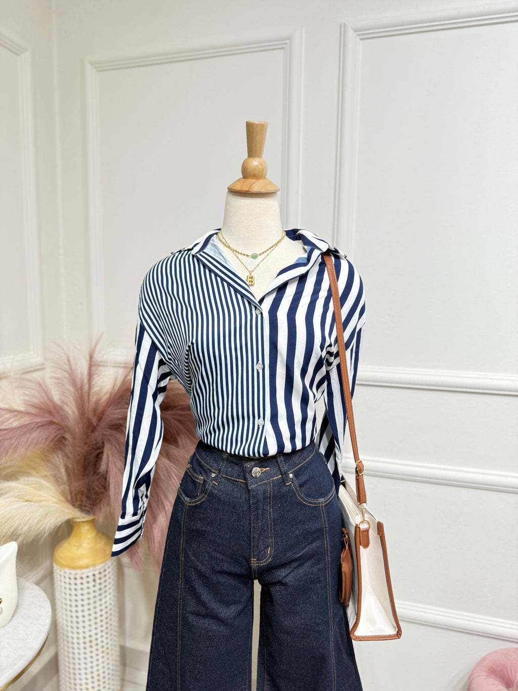 Líneas Navy Blouse