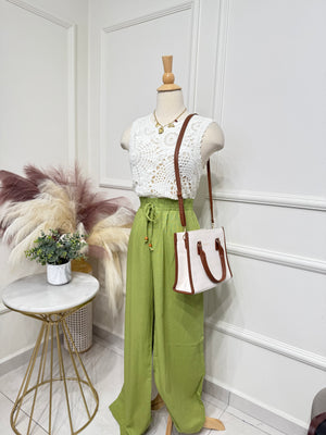 Green boho pant