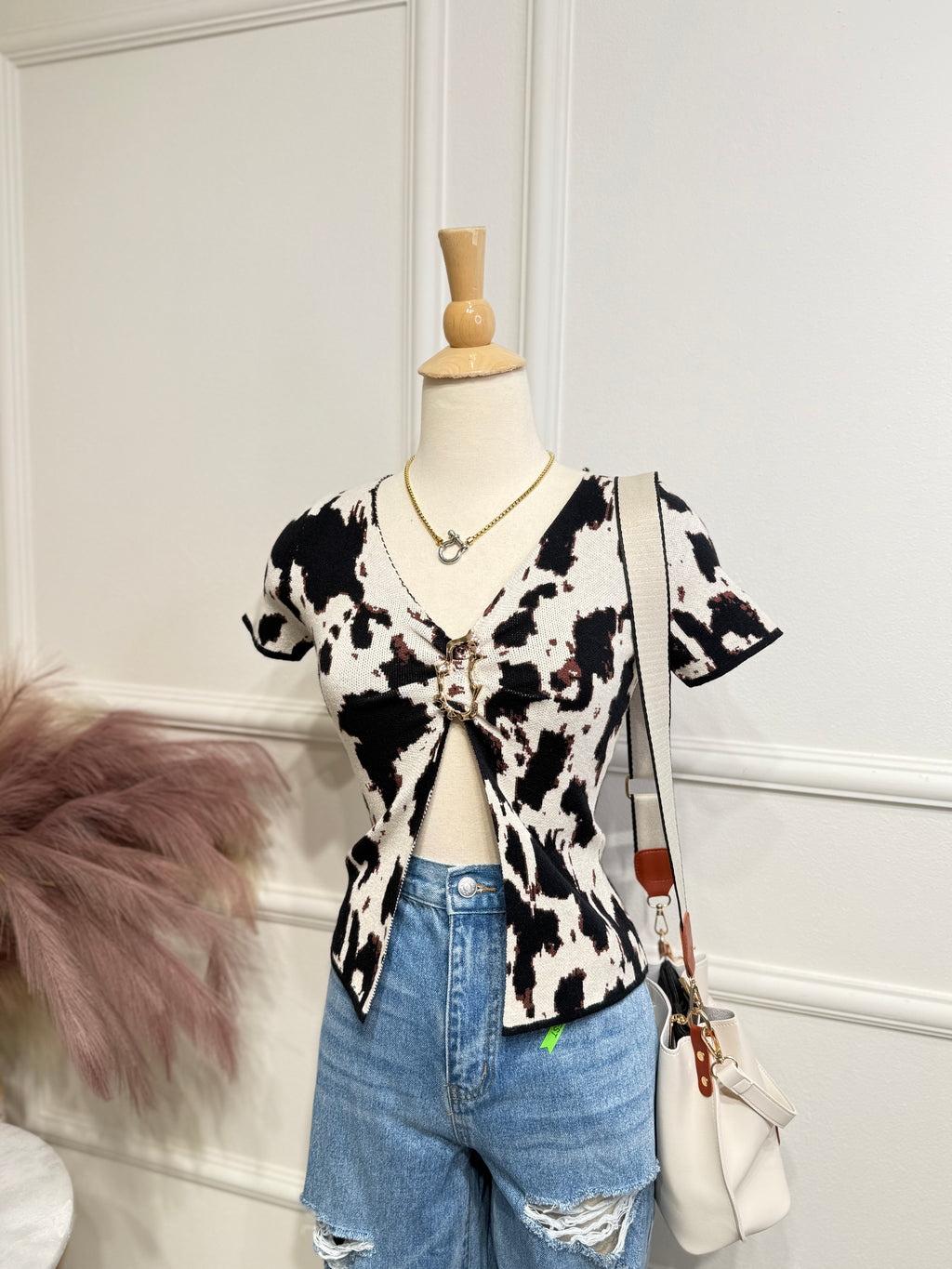 Trendy Cow Top