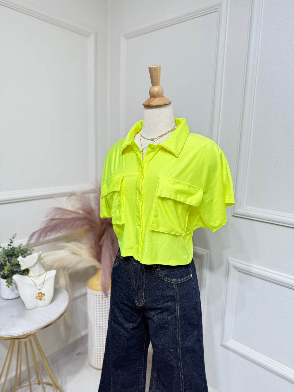 Lime blouse