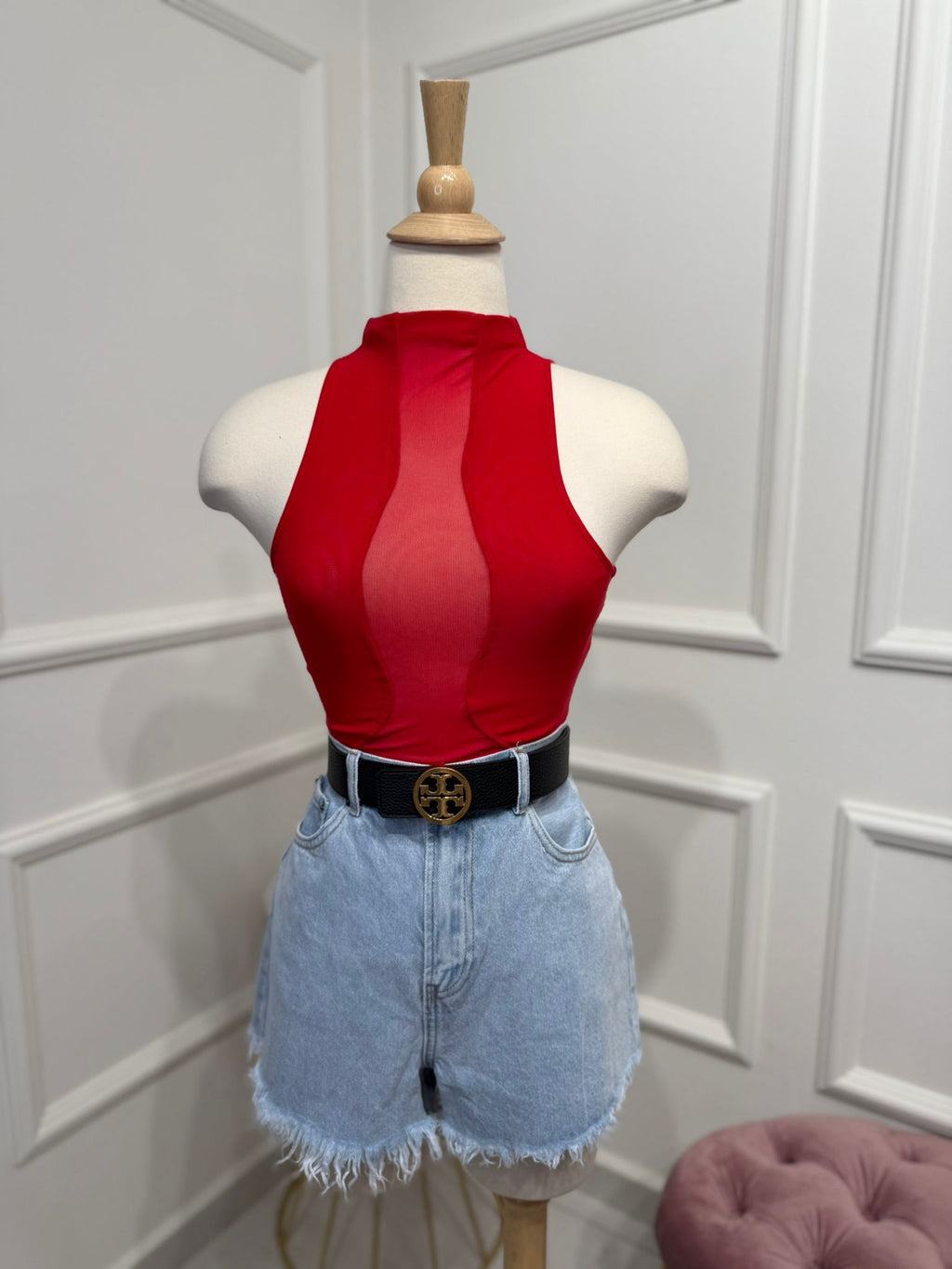 Red bodysuit