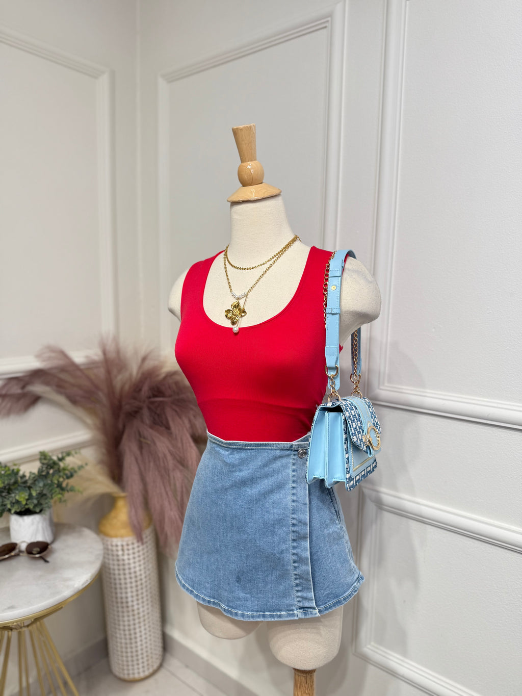 Denim Skort