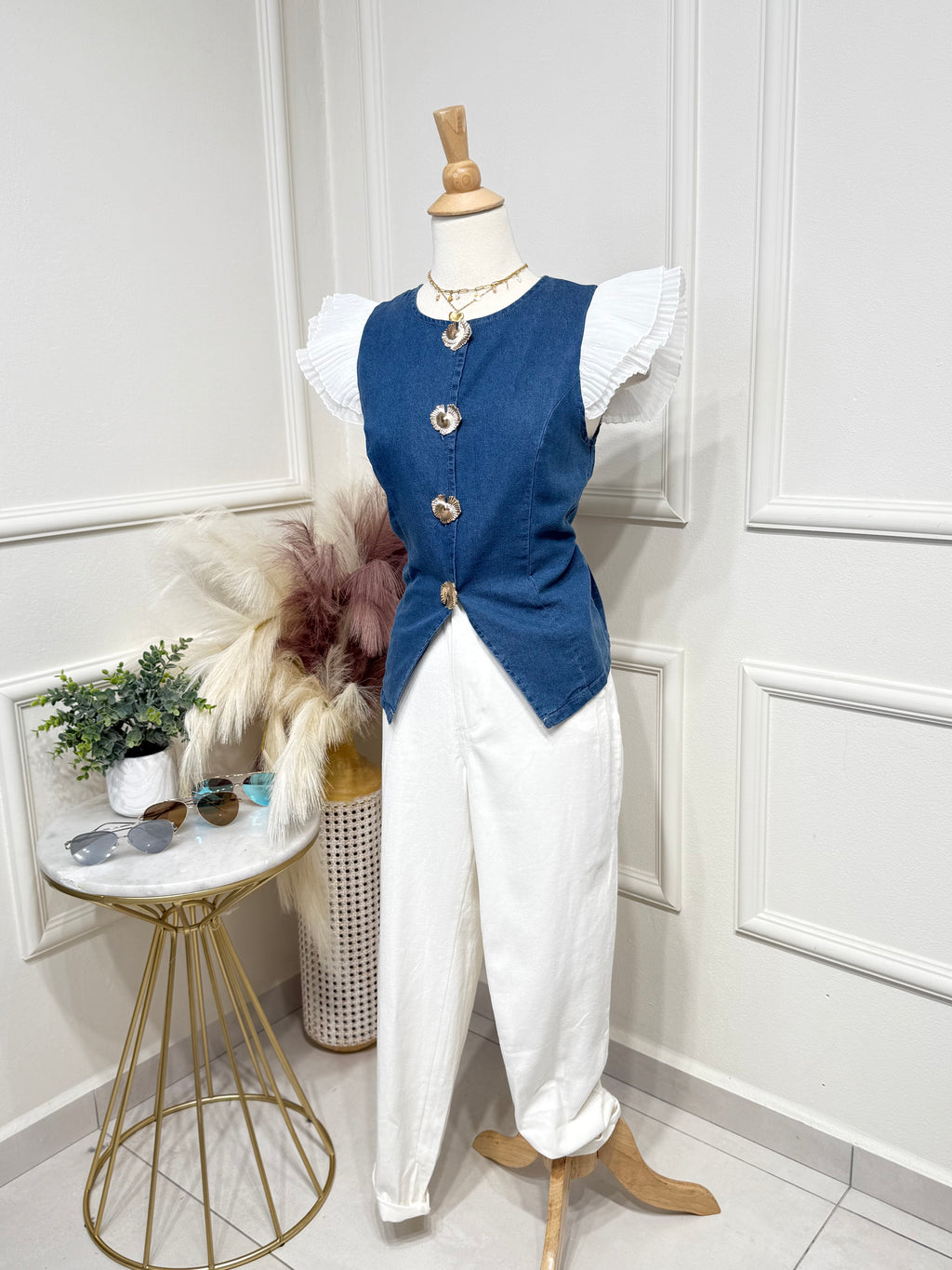 Denim Elegant Blouse