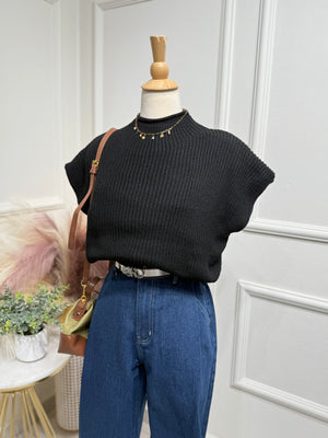 Black Sweater Blouse