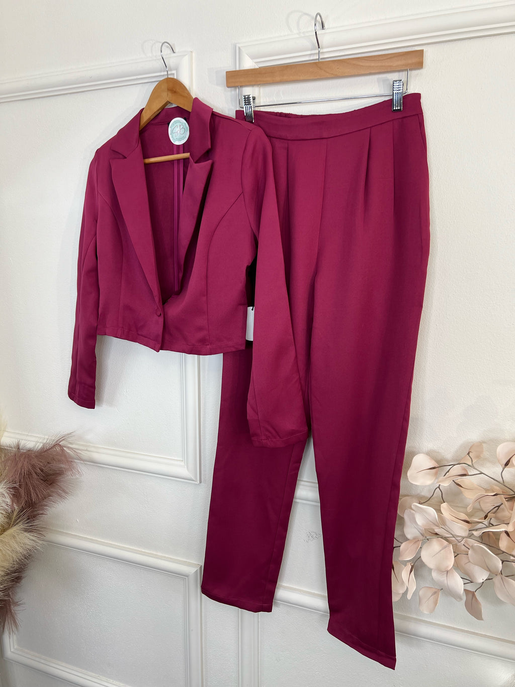 Magenta Blazer Set