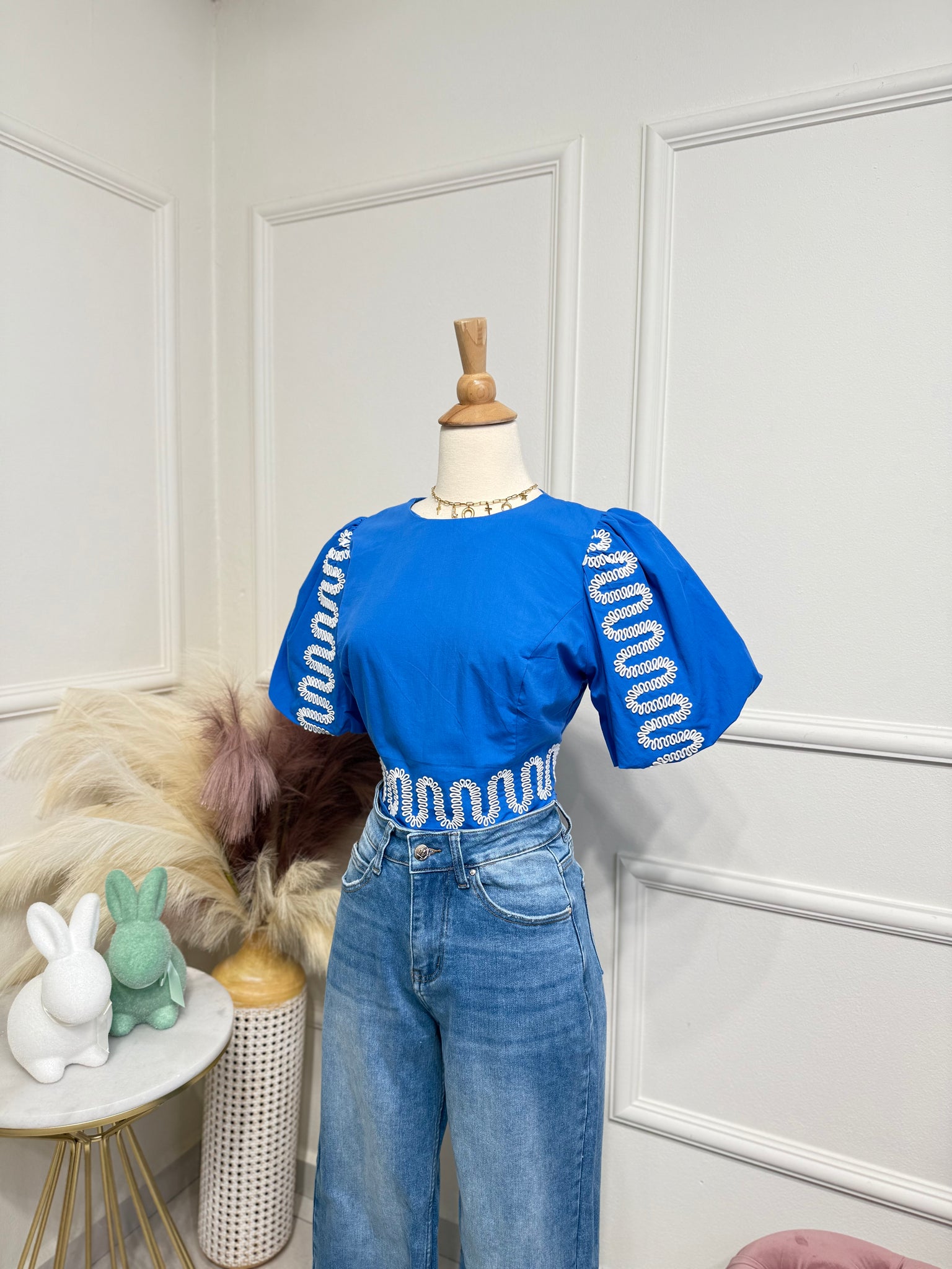 Royal blue top