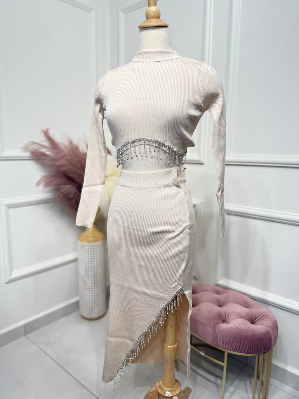 Cream two piece