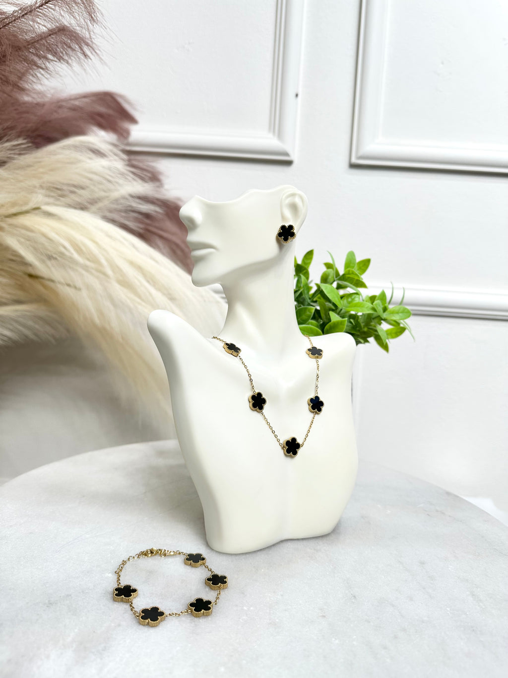 Gold & Black inspired necklace