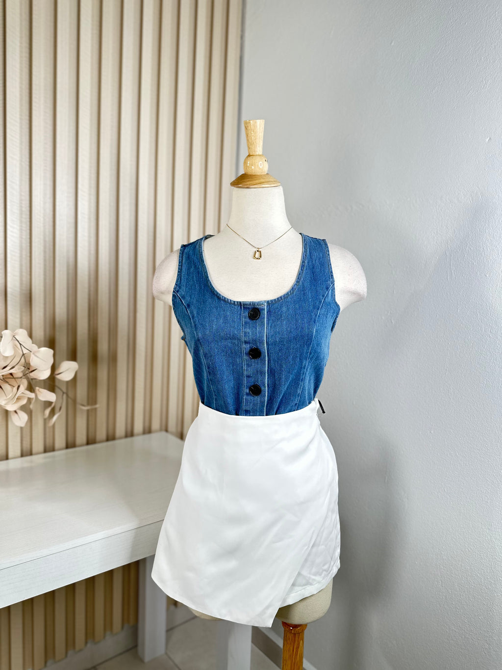 Denim vest long