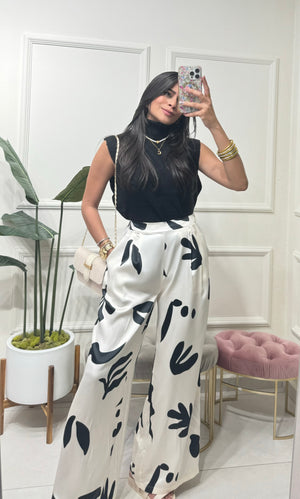 Ivory Satin Pant