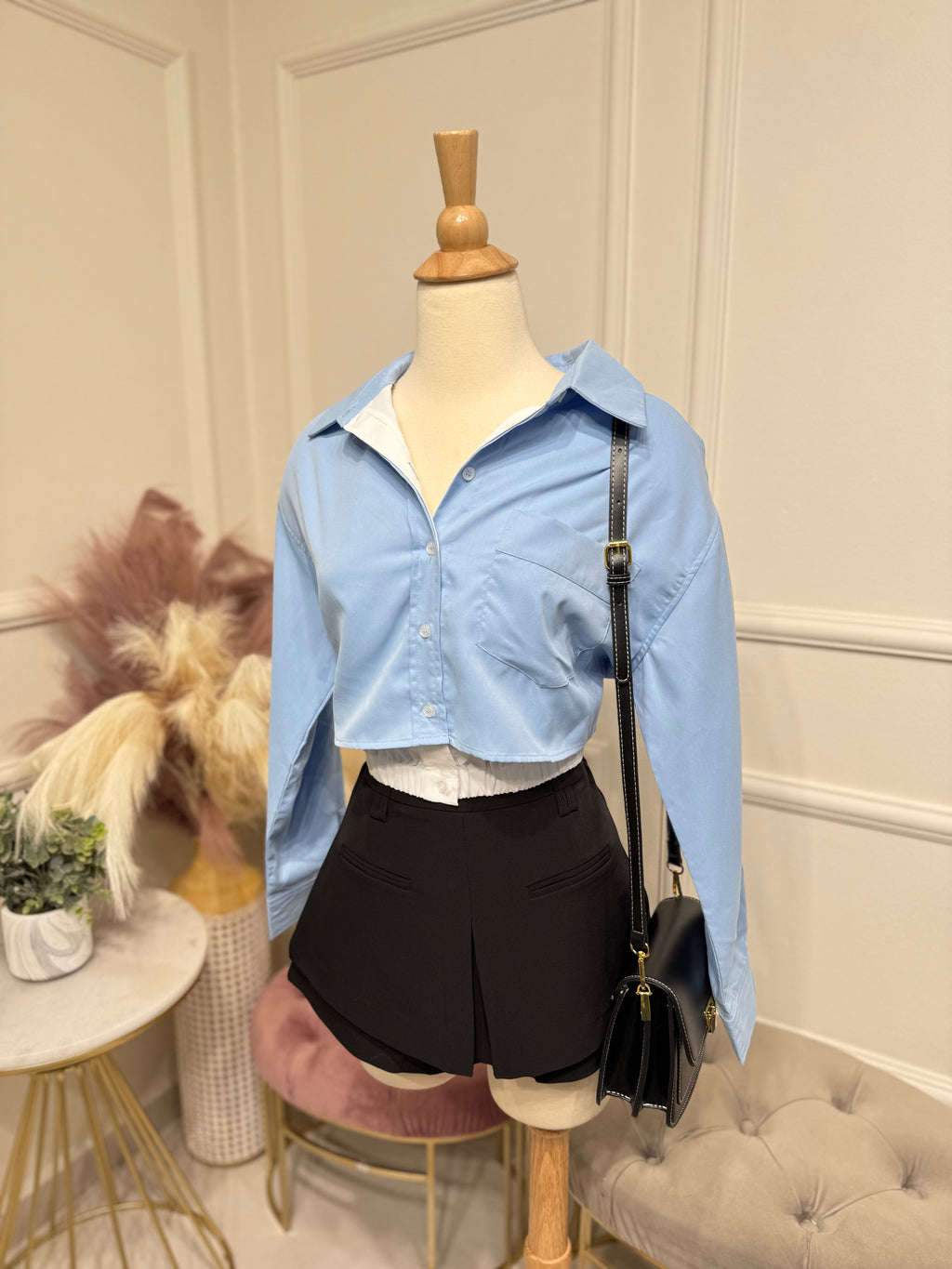 Blue elegant blouse