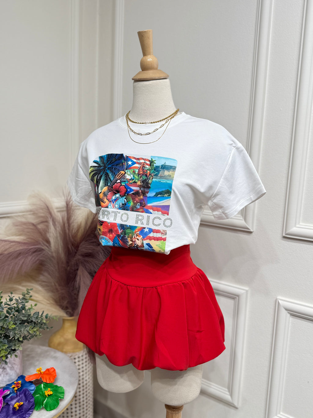 Red Bubble Skort