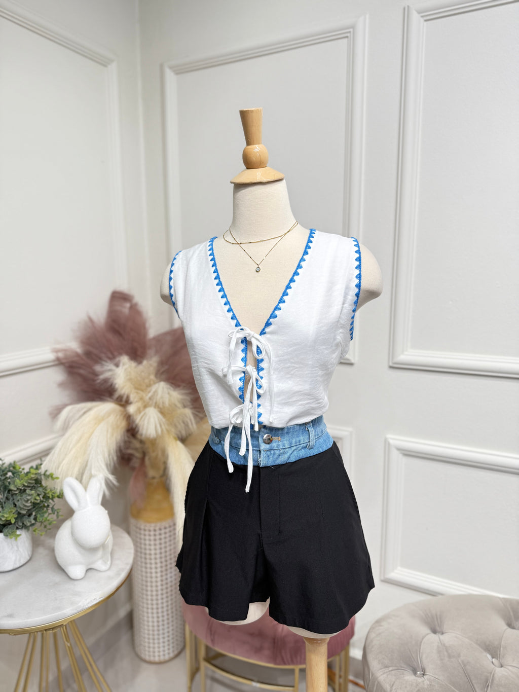 Vest top blue