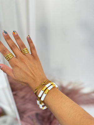 White & Gold Bangle