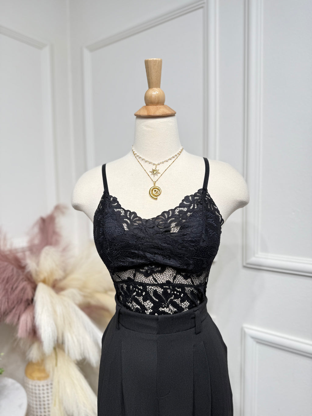 Black lace top