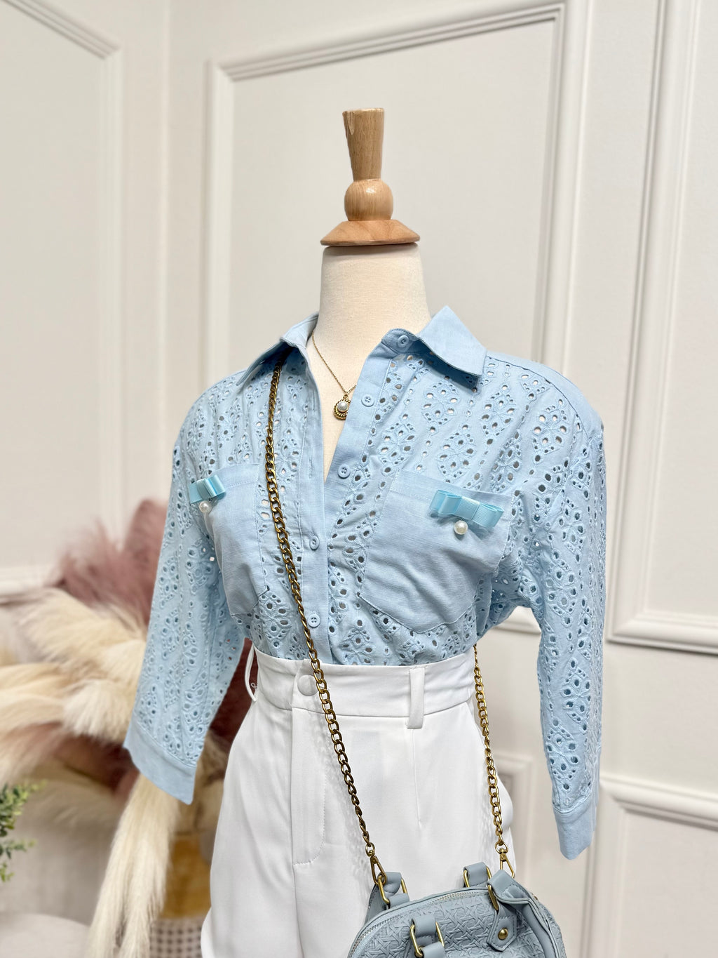 Elegant Blue Blouse