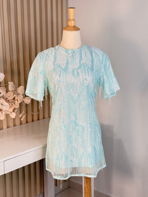 Baby blue elegante mini dress