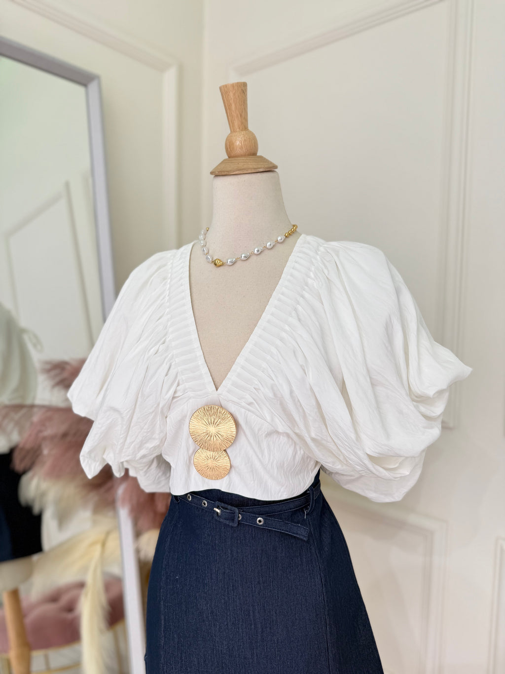 White Boho Blouse