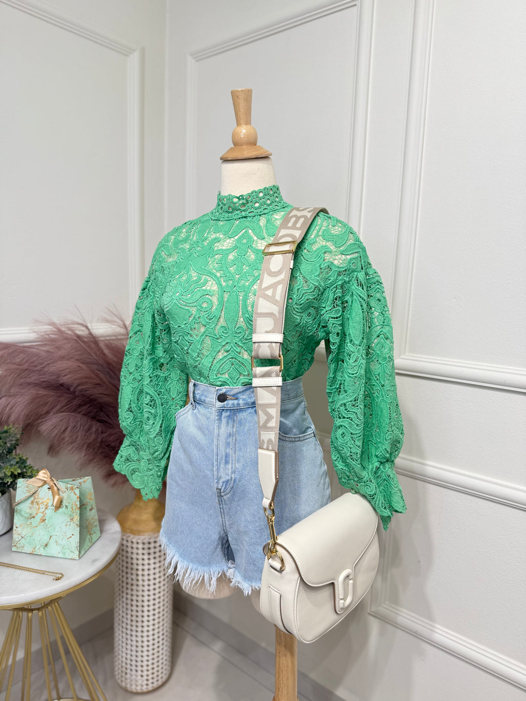 Green blouse