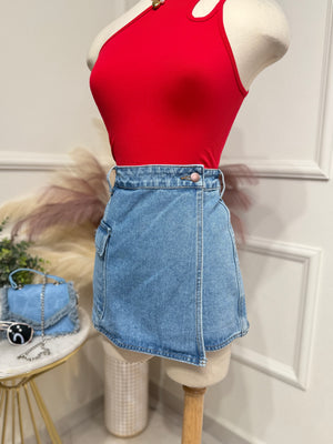 Denim Skort