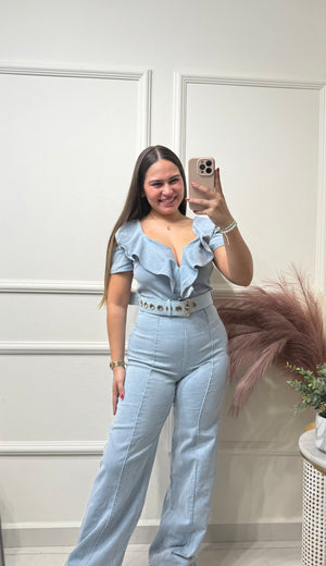 Light Denim Jumpsuit