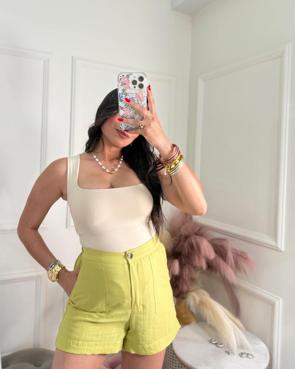 Olive shorts