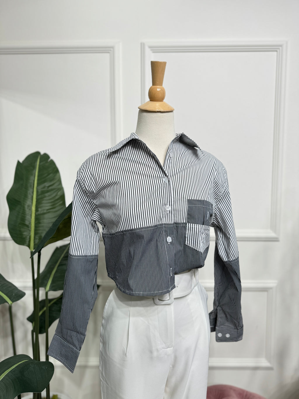 Strips Grey Blouse