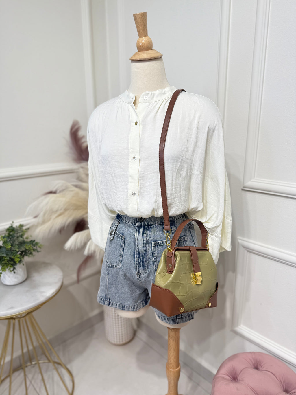 Oversized ivory blouse