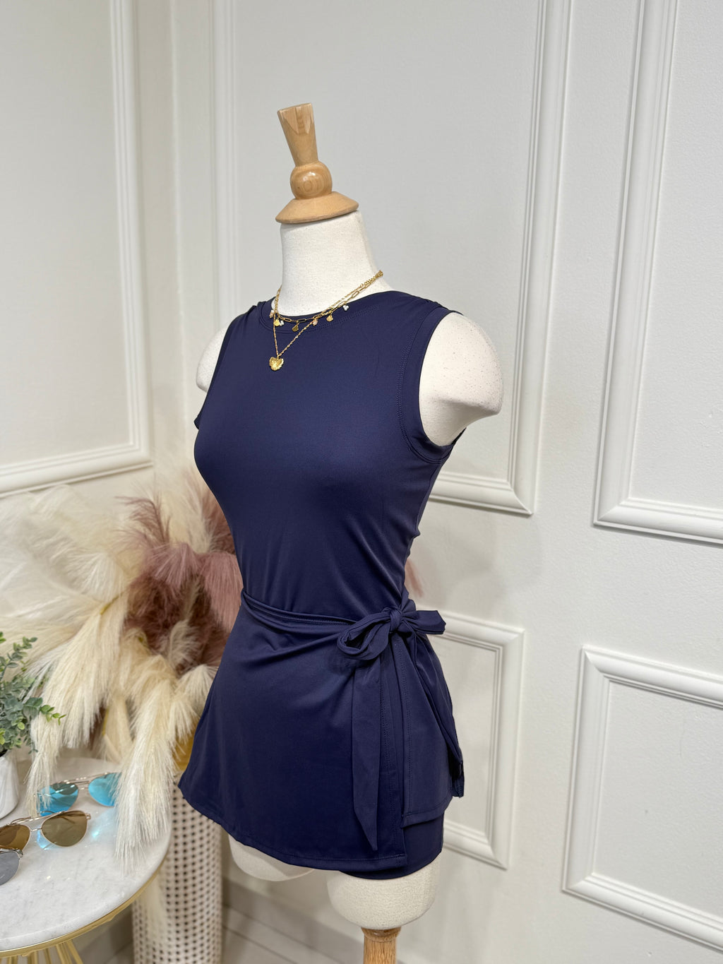 Navy Romper